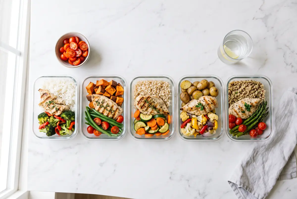 Meal prep — obroci spremljeni unapred u posudama
